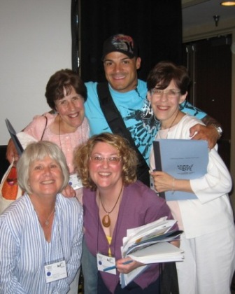 Georgette and Gerie with advocate Jarrod Cooper of the Oakland Raiders